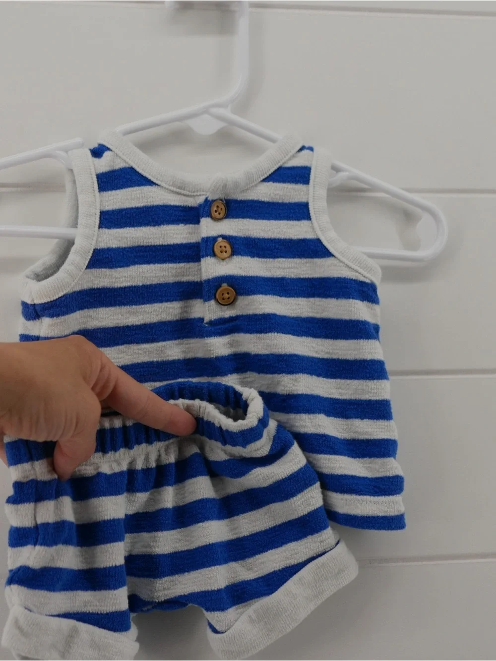 Cat & Jack Blue and White Striped Tank and Shorts Set Newborn boy outfit